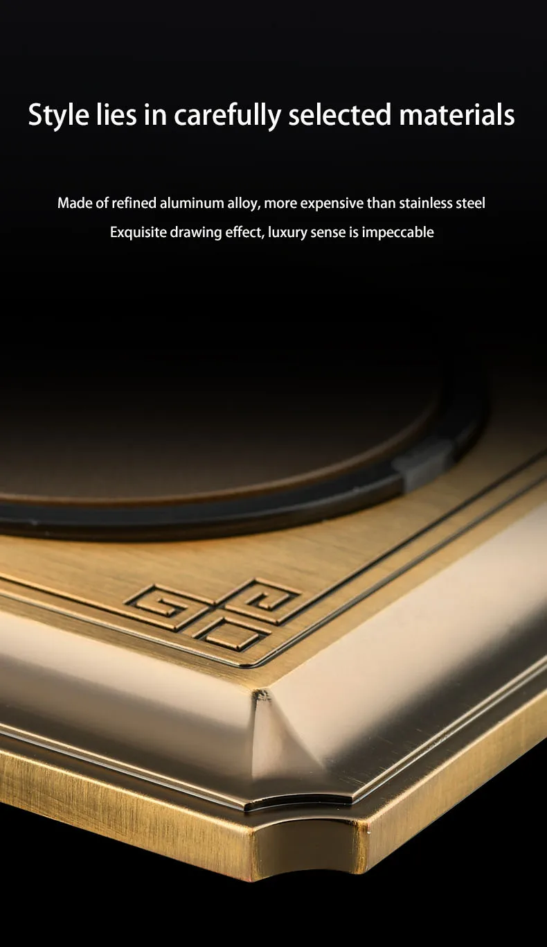 panneau brossé en bronze interrupteur voies gang type interrupteur mural