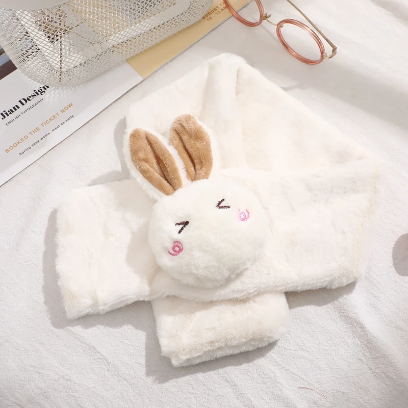Baby scarf plush imitation rabbit fur children's scarf imitation rabbit fur autumn and winter boys and girls winter warm scarf