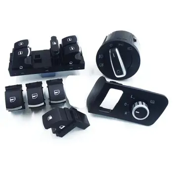

6PCS Window Mirror Headlight Switch for VW / Volkswagen Caddy Touran 2003-2015 7L659855B 1K4959857B 1T0962125A 5ND941431A