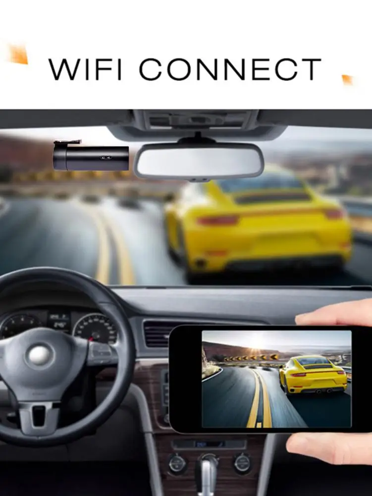 HD 1080P ночного видения вождения рекордер беспроводной Wi-Fi машина скрытого обнаружения движения 170 широкоугольная компактная циклическая запись