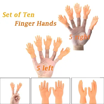 

10pcs Novelty Funny Set Of 10 Finger Hand Finger Puppets Accessories Kids toys brinquedos juguetes zabawki игрушки New 2020