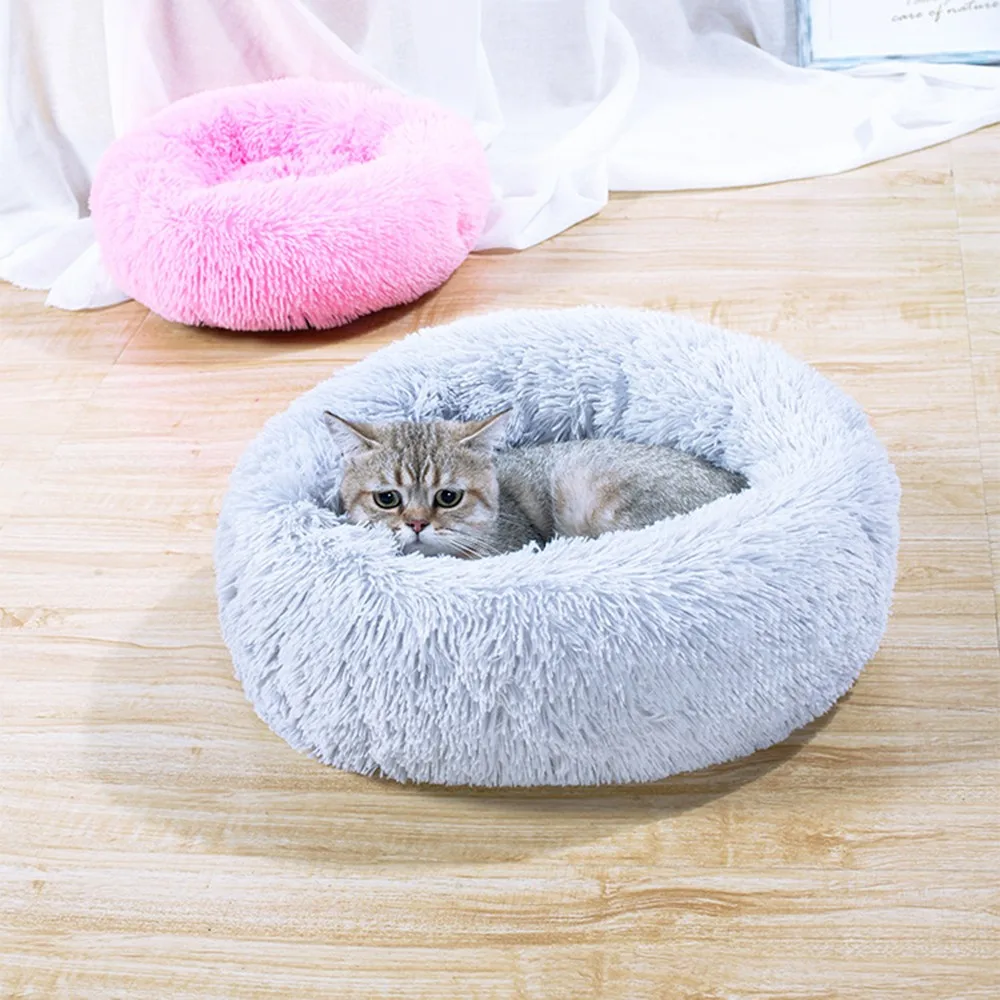HOT Sell Pet Dog Bed Comfortable Donut Cuddler Round Dog Kennel Ultra Soft Washable Dog and Cat Cushion Bed Winter Warm Sofa
