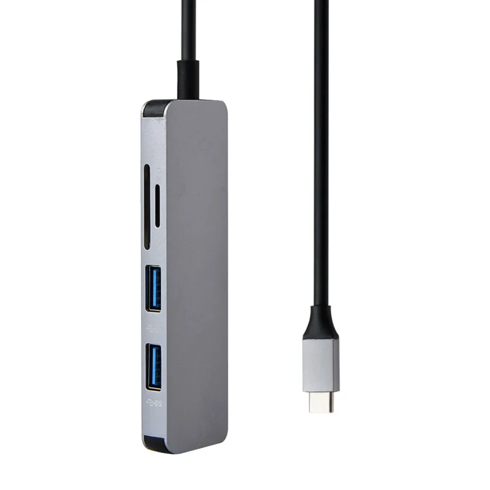 5 in1 USB C HUB USB-C to HDMI Micro SD/TF Card Reader Adapter for MacBook Samsung Galaxy S9/S8 Huawei P20 Pro Type C USB 3.0 HUB