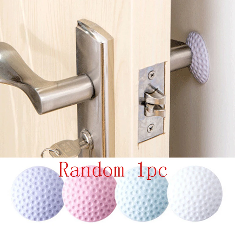 1pc random 1 шт. дверная ручка Краш колодки Бесшумная дверная палка круглый резиновый крыло Ручка Дверной замок защитная накладка защита от столкновения бампер - Цвет: 1pc random
