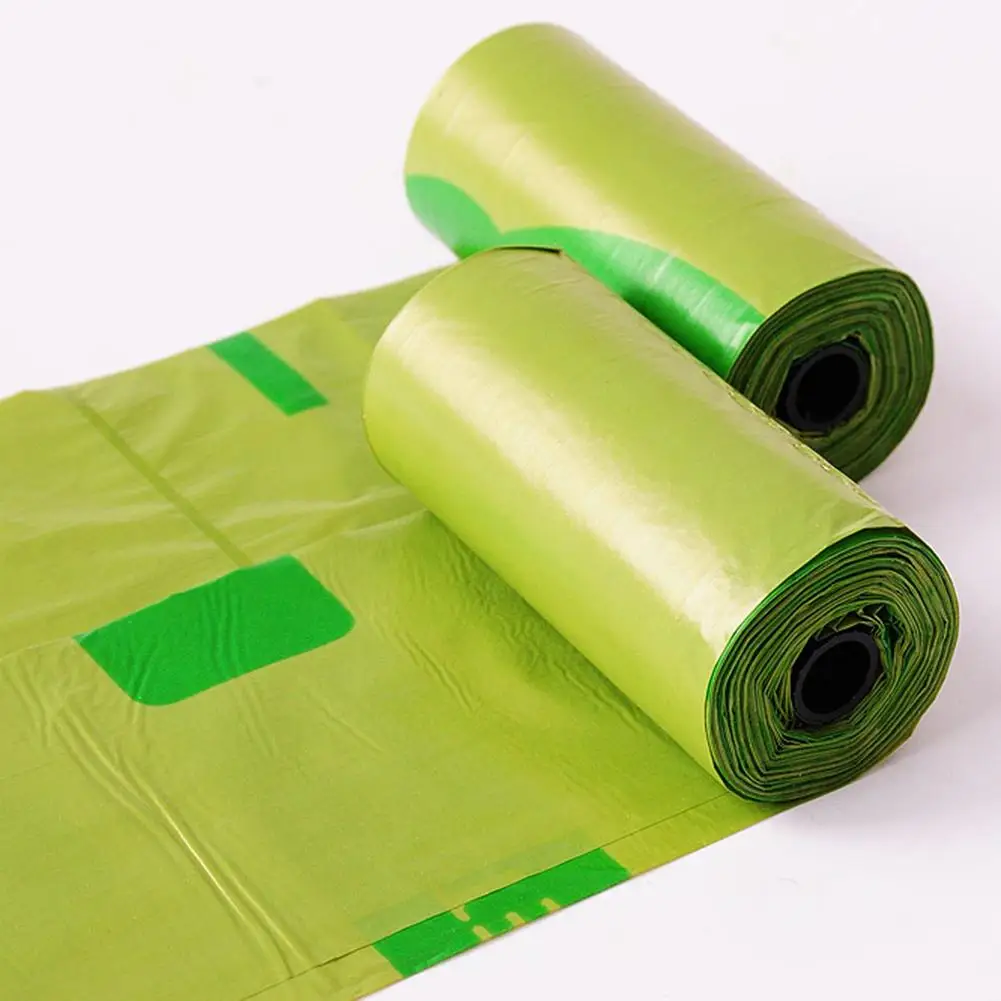 120 шт Compostable пакеты для уборки за собакой Экологичные 17 микрон герметичный толстый гигиенический пакет для уборки за животными кошки мусорные мешки биоразлагаемый мешок для мусора