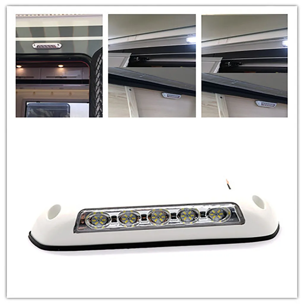 12V RV LED Awning Porch Light Waterproof Motorhome Caravan Interior Wall Lamps Light Bar 6000K for RV Van Camper