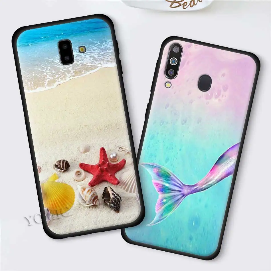Прозрачный чехол для samsung Galaxy J8 J6 J4 A6 A7 A8 A9 Plus M10 M20 M30 S M40 силиконовый черный чехол для телефона