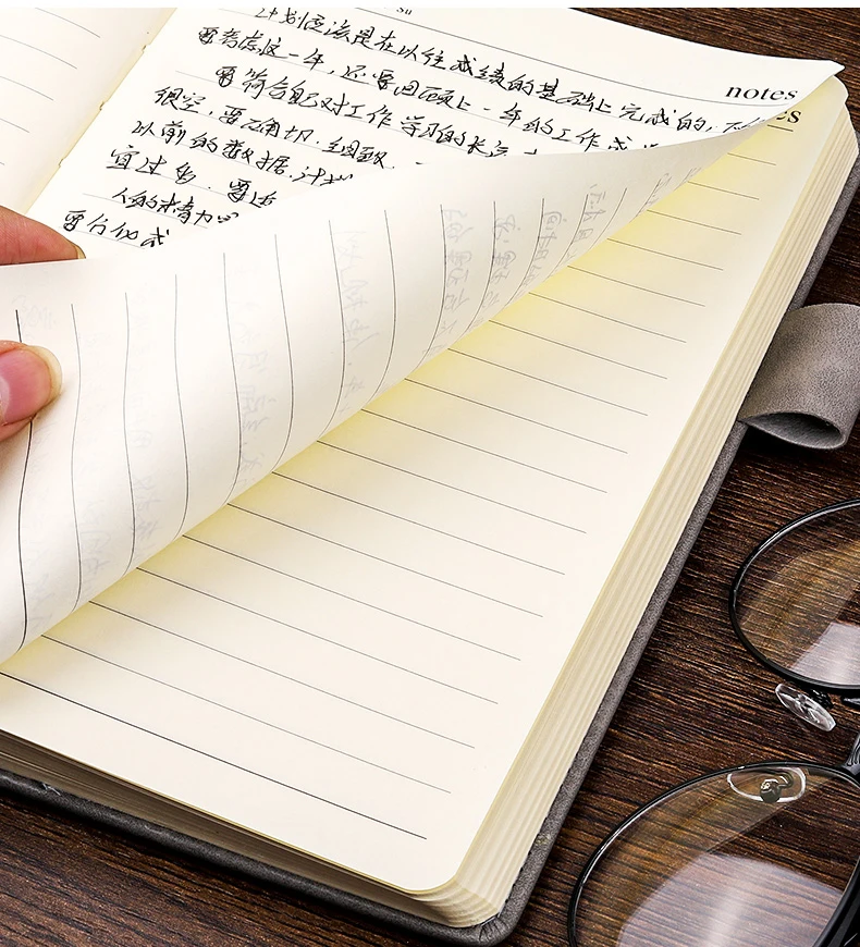Carnet De Notes Cuir A5 - 360 Pages Lignées - Papier 80g - Idéal Bureau, Écriture, Cadeau