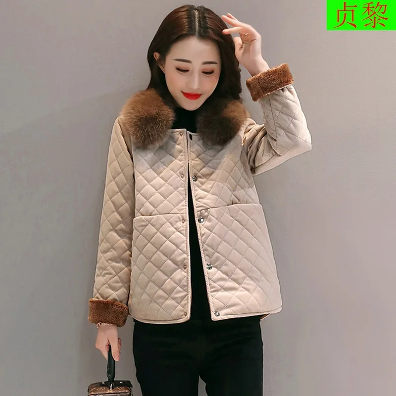 

Down Feather Cotton-padded Jacket Coat Women's 2018 Winter New Style Fashion Short Short-height Short Thick Cotton-padded Clothe
