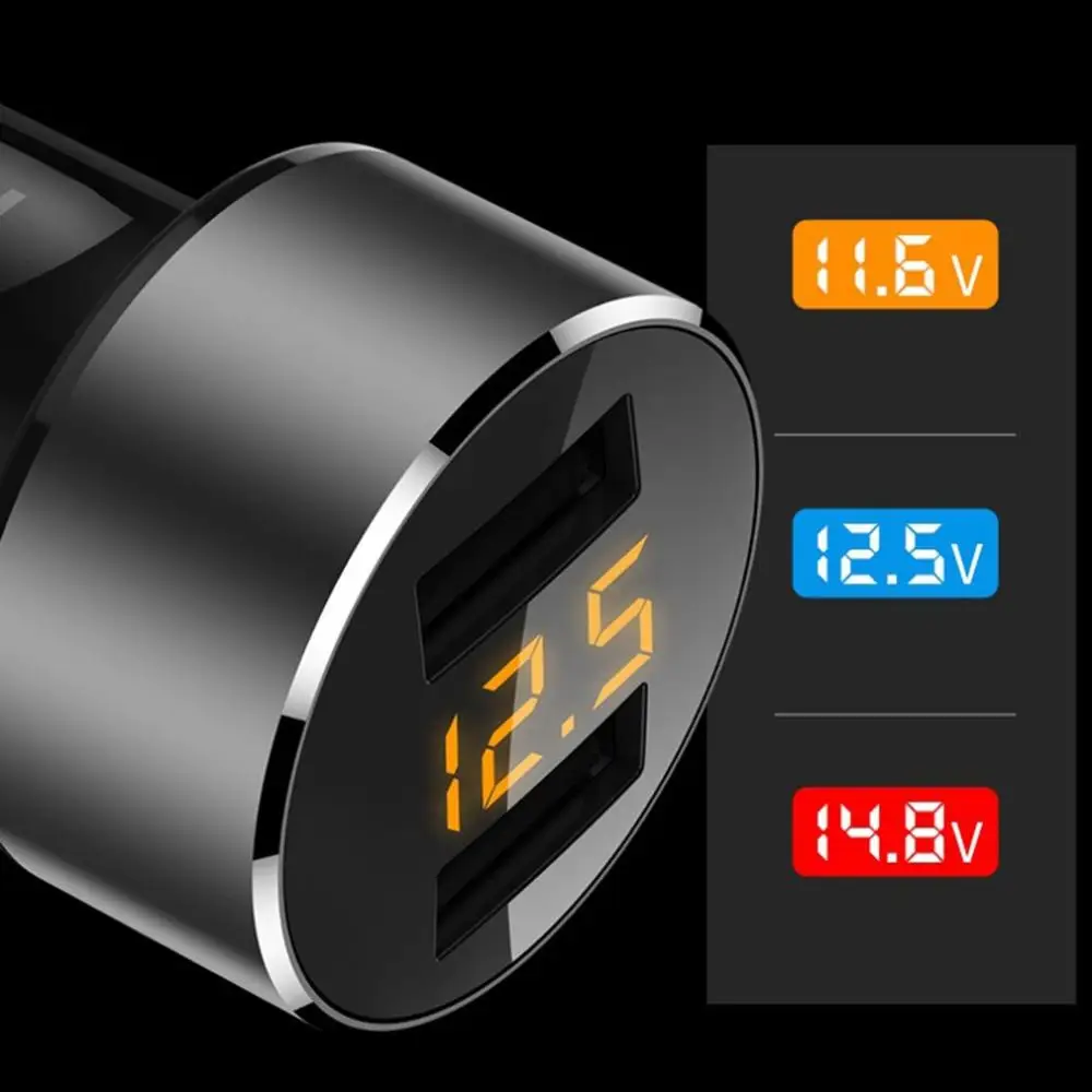 Современное автомобильное зарядное устройство 3.6A Dual Usb быстрая зарядка автомобильного прикуривателя Автомобильное зарядное устройство Интеллектуальная защита от перенапряжения