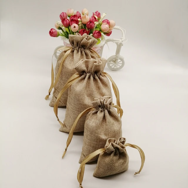 50pcs Silk Ribbon Drawstring Bag Sack Jute Bag Small Jewelry Bags Pouch For  Jewelry Gift Packaging Bags Wedding Display Diy Gift - Jewelry Packaging &  Display - AliExpress