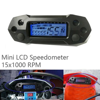 

Universal Motorcycle LCD Speeeter 15X1000 RPM Mini Digital Odemeter Adjustable Speed Meter