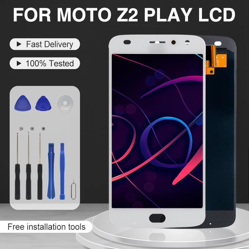 Акция Catteny дисплей 5 дюйма для Moto Z2 Play Lcd кодирующий преобразователь сенсорного