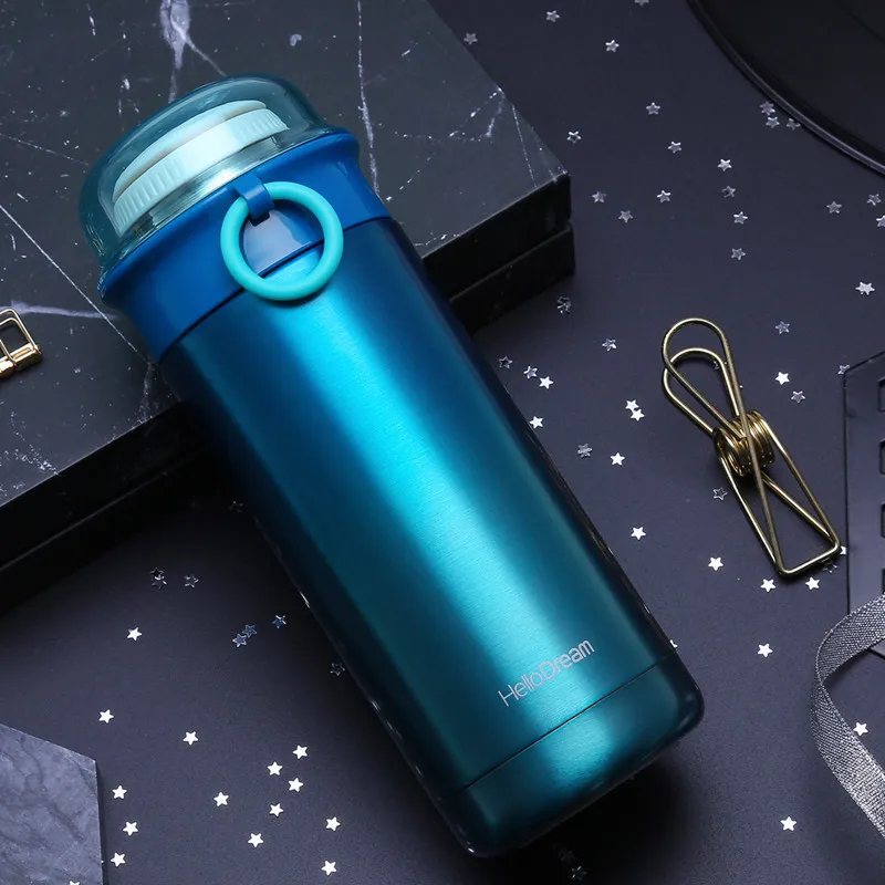 Lonely Star color ful Aurora постепенная смена цвета термос чашка бутылка из нержавеющей стали Вакуумная фляжка-термос бутылка кофе кружка - Цвет: Malachite Green