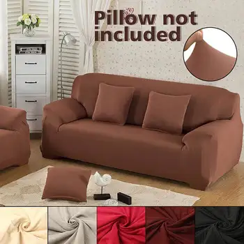 

Thin Fleece Slipcover Sofa Solid Color All-inclusive Couch Cover Elastic Stretch full sofa Cover 1/2/3 seater