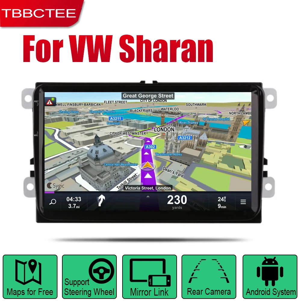 TBBCTEE Android 2 Din Авто Радио для Volkswagen VW Sharan 2010~ автомобильный мультимедийный плеер gps навигационная система Радио стерео