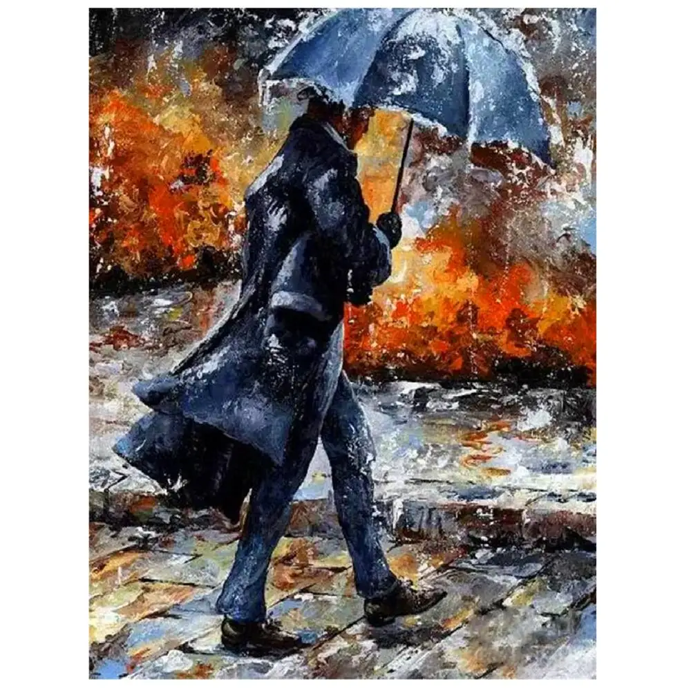 

Lonely Man Paint by Numbers with Colorful Box Packing and Fewer Folds Color Canvas and Combo Inner Frame For DIY Oil Painting