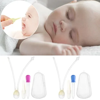 

3Pcs/set Newborn Baby Safety Nose Cleaner Kids Vacuum Suction Nasal Aspirator Set Infants Medicine Dropper Accessories Baby Care