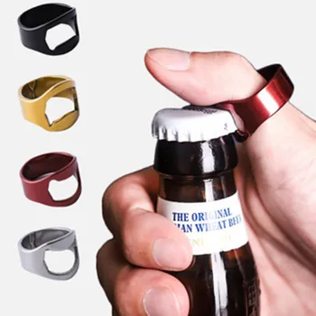

4 Color Multi-function Stainless Steel Colorful Ring Opener Beer Bottle Opener Diameter 22mm Mini Creative Ring Bottle Opener