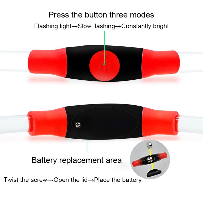 Светодиодный ошейник для собак, ошейник для собак, LED снабжение, товары для домашних животных