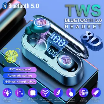

Wireless Bluetooth Headphone Mini Invisible Earphones Touch TWS Voice Message Stereo Earset Sport