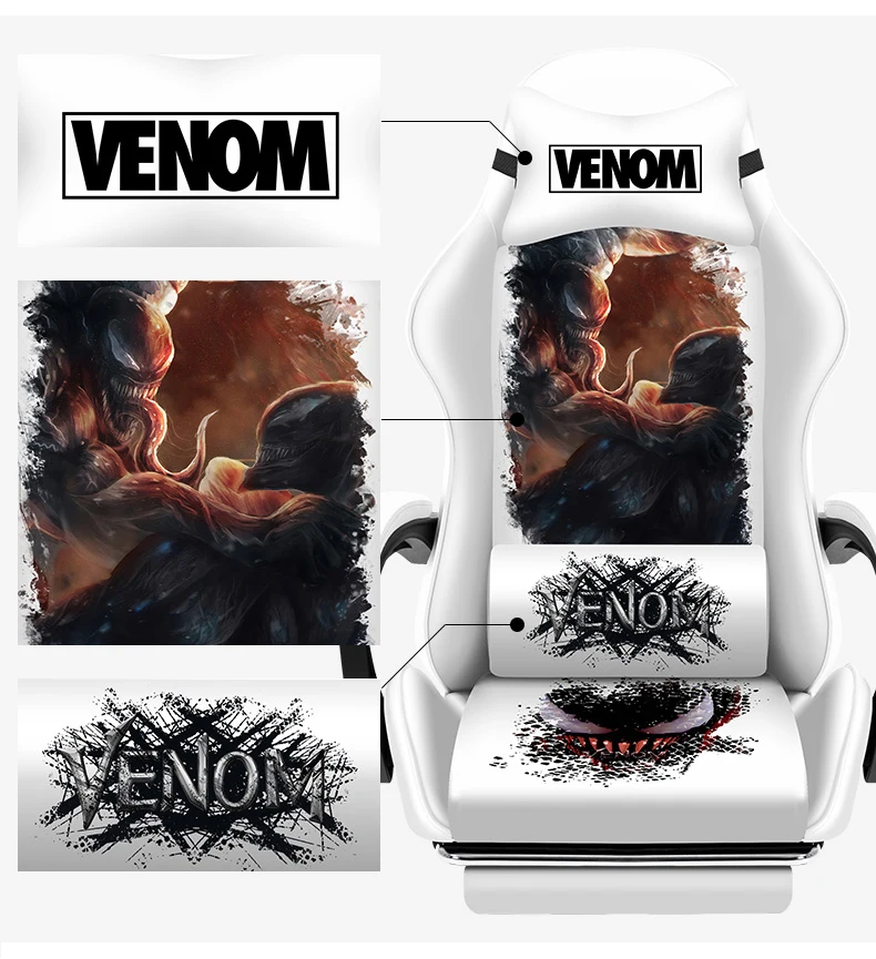 Description Picture 3 of itemBlack Cool Gaming Chair Boys Game Competitive Rotating Chair Home Liftable Computer Chair Comfortable Soft Anchor Live Chair