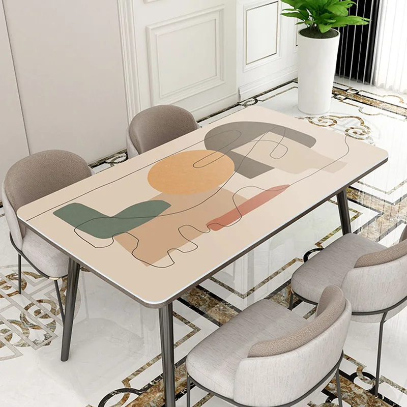 Кожаная скатерть в скандинавском стиле для прекрасного обеденного стола