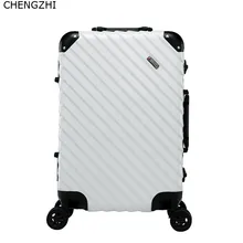 CHENGZHI 2" 24" дюймов, модный алюминиевый багаж на колёсиках, Спиннер для мужчин, бизнес чемодан для путешествий, колеса для женщин, сумка на колесиках