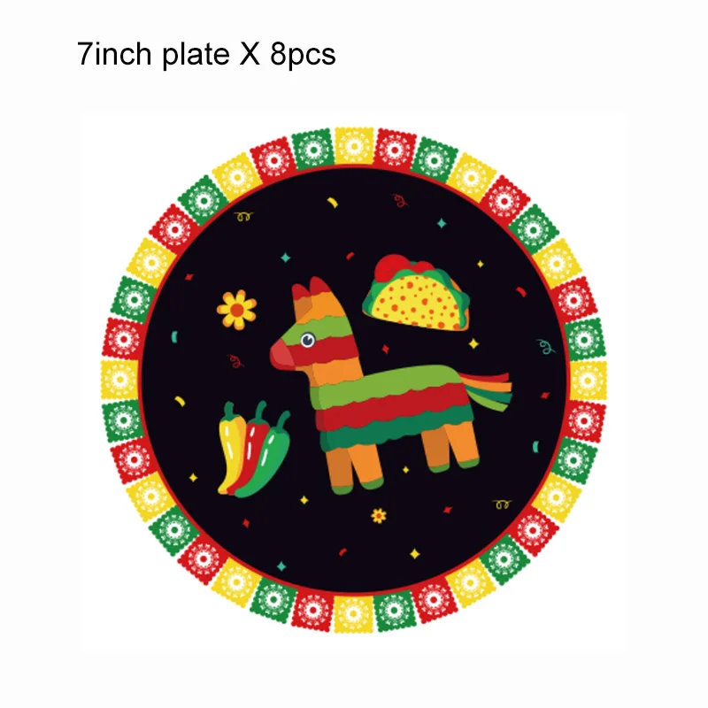 7inchMM021 Мексиканские вечерние украшения Cinco De Mayo вечерние Воздушные Шары Висячие свисающие вечерние одноразовые наборы посуды товары для дня рождения - Цвет: 7inchMM021