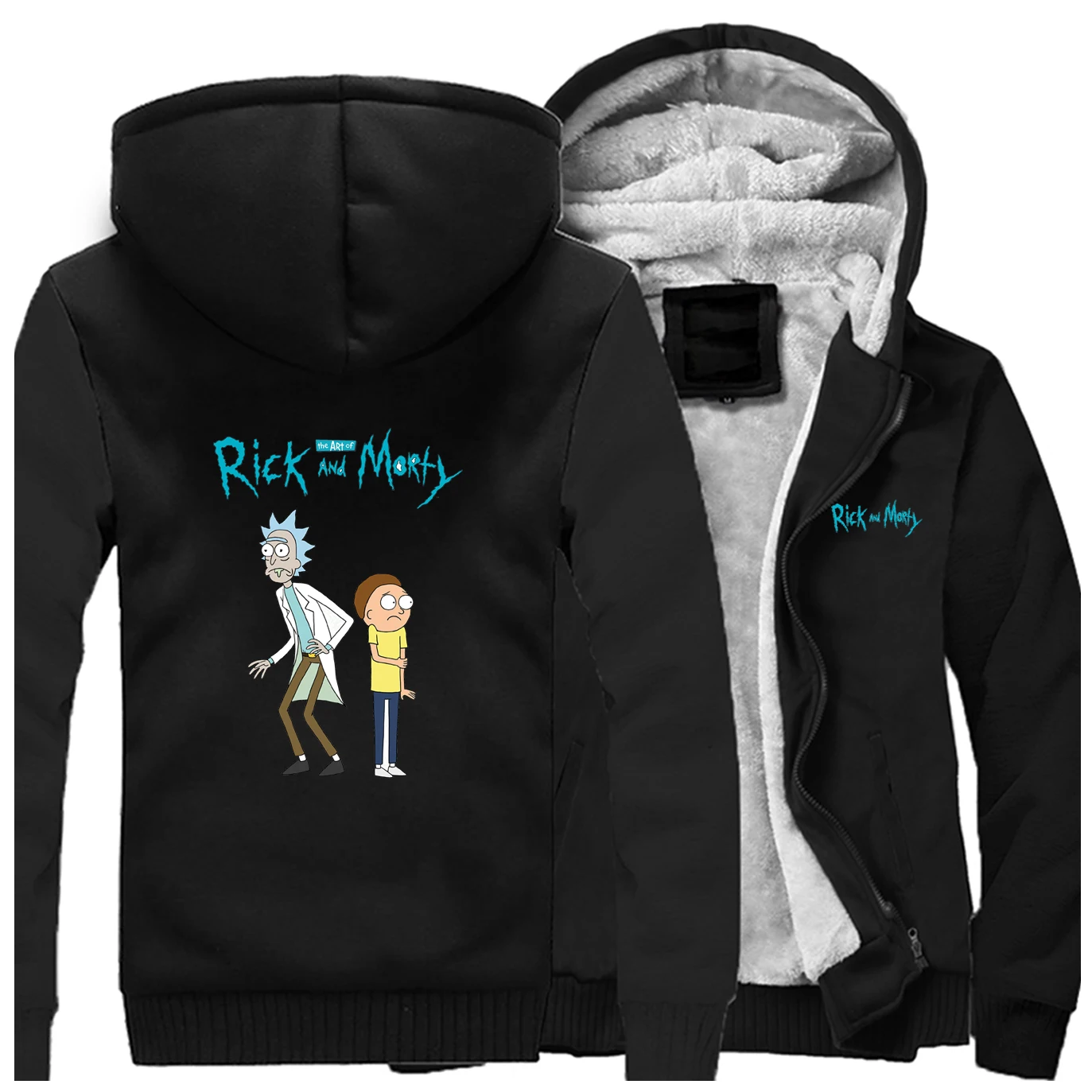 Rick and marty, мужские реглан, плотные толстовки, толстовка, Забавный аниме принт, пальто,, зимняя Флисовая теплая брендовая уличная одежда, мужская Толстовка