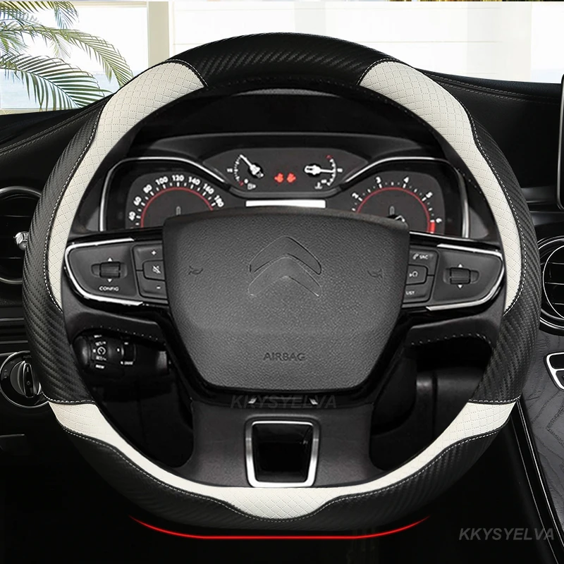 Cubierta cuero para volante de coche, accesorio de fibra de carbono para Citroen Berlingo Multispace XTR 2018, 2019, 2020, 2021|Cubierta de - AliExpress