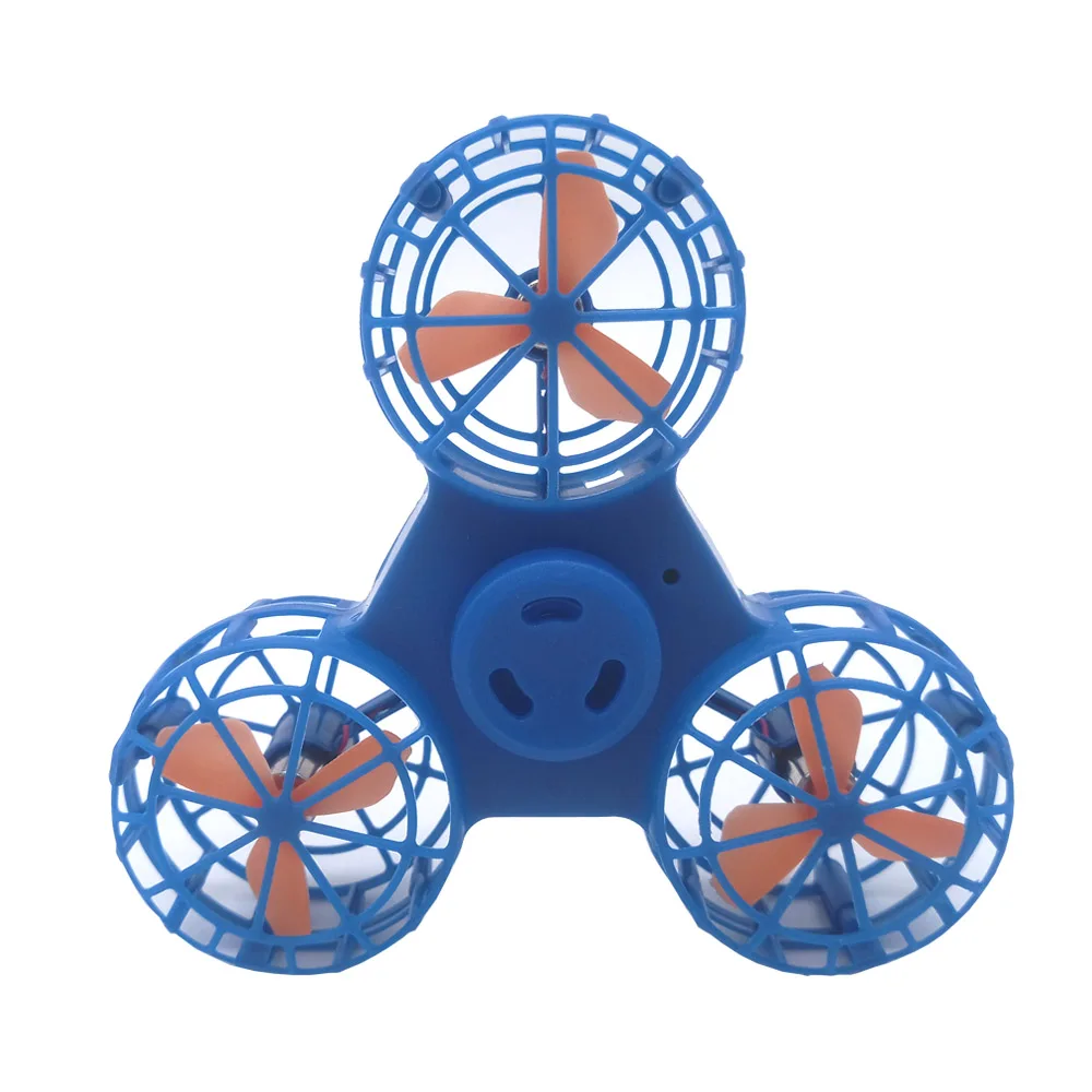 Летающий Спиннер Дрон ручной Спиннер игрушка электронный антистресс рельефный питчер Рождественские Игрушки Подарки для детей - Цвет: Blue without LED
