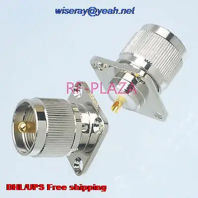 DHL/EMS 100 шт. разъем UHF PL259 PL-259 штекер 4 отверстия фланец припой чашки Панель Крепление-A3