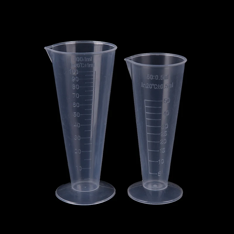 

50ml 100ml Plastic Beaker Graduated Measuring Cup For Lab Kitchen Test