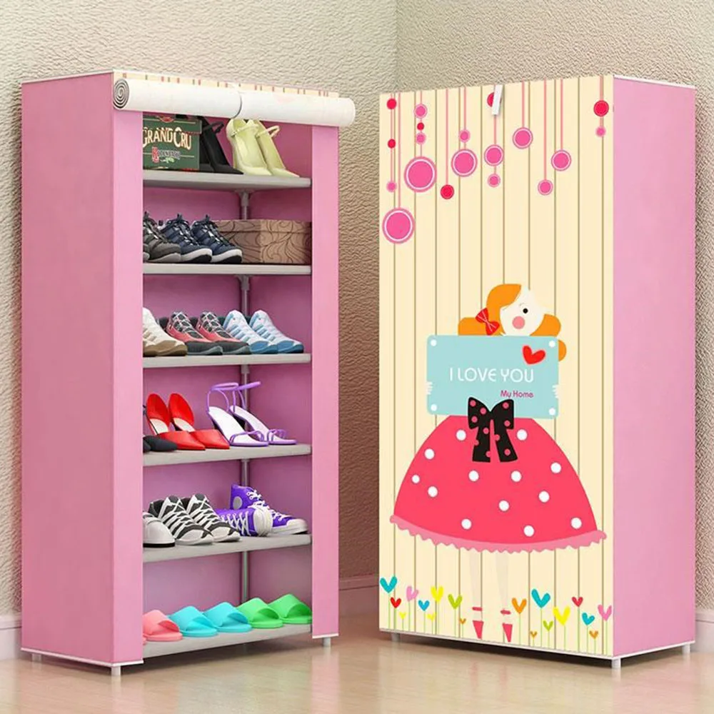 

Multi-layer Combined Shoe Cabinet Shoe Cabinets Simple Shoe Rack Non-woven Fabric Multi-layer Storage Shoe Folding 2020 New