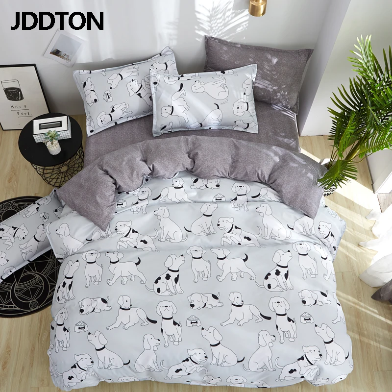 JDDTON Новое поступление 4 шт. Комплект постельного белья простой мультяшный стиль
