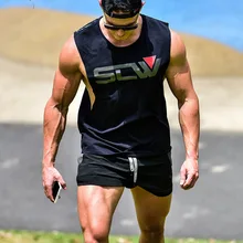 Мышцы брата Фитнес крутой тренд новые летние Стиль Slim Fit дышащий хлопок Спортивный жилет Для Мужчин's