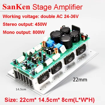

SanKen1494/3858 HIFI Audio Amplifier Board / Stereo AMP 450W+450W / Mono 800W High Power Amplifier Board