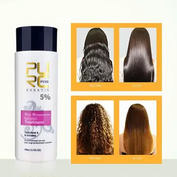 

PURC 100ml Hair Keratin Treatment Purifying Straight Hair Care Hair Scalp Care Brazilian Keratin Repair Damaged Hair Scalp