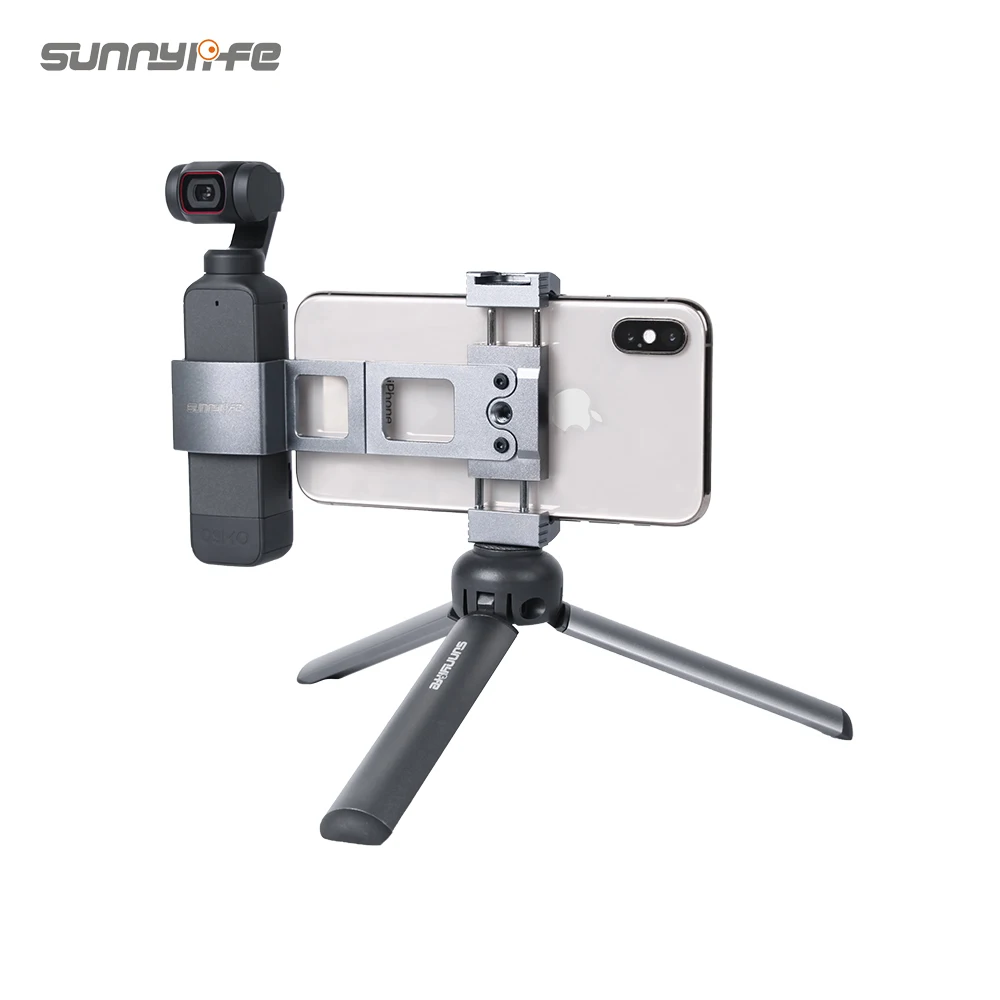 Aluminum Alloy Metal Mount Holder for DJI POCKET 2/OSMO POCKET Smartphone Clamp Foldable Camera Handheld Gimbal Accessories camera accessories action camera accessories handheld gimbal accessories