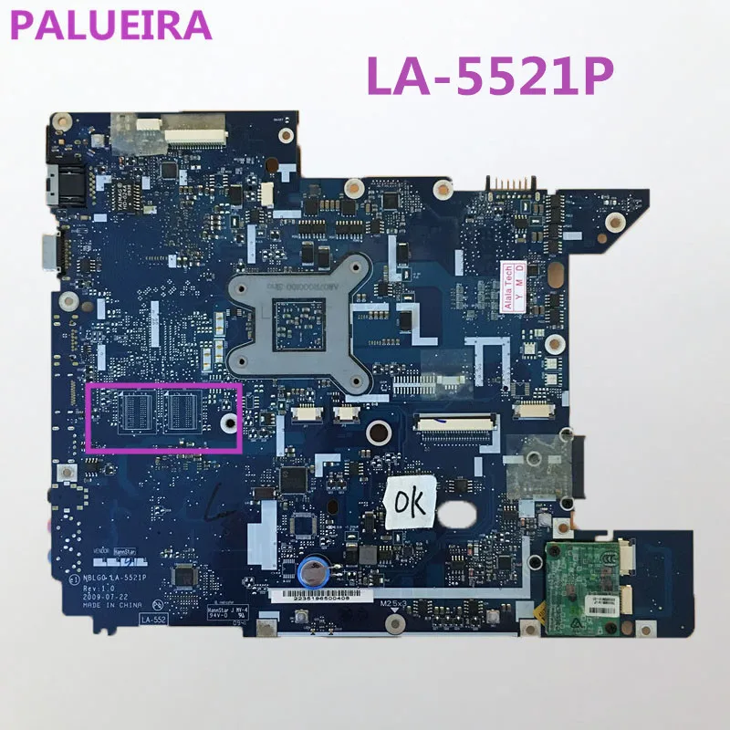 PALUBEIRA NBLG0 LA-5521P для acer 4535 4540 Материнская плата ноутбука MBPFP02001 MB. PFP02.001 DDR2 NBLGO LA-5521P все функциональные испытания