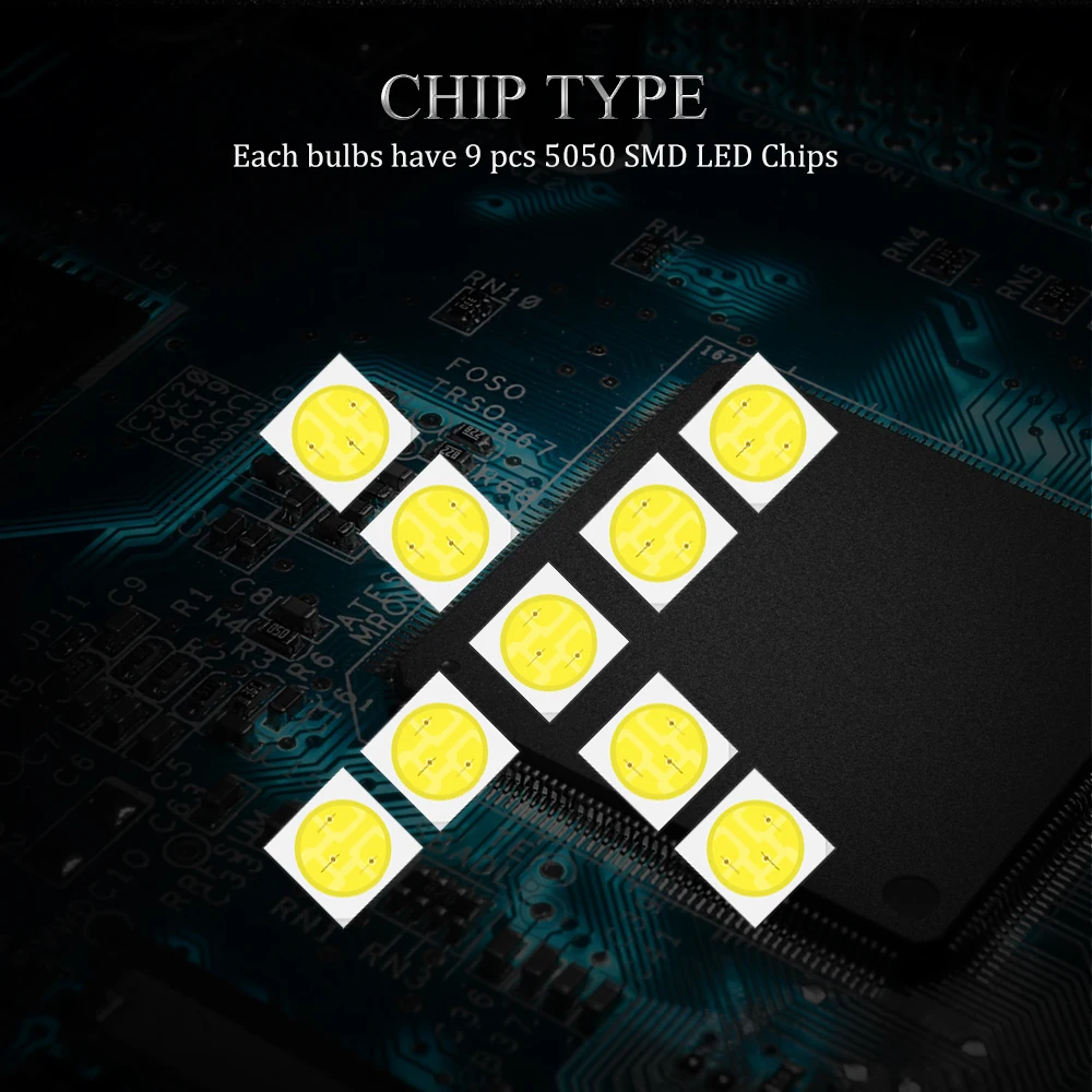 YM E-ярко-10 шт./партия H1 H3 5050 9 SMD 9 светодиодный s Противотуманные фары Дневные Фары Светильник светодиодный лампы головной светильник противотуманная фара, работающего на постоянном токе 12 В в белый день светильник s