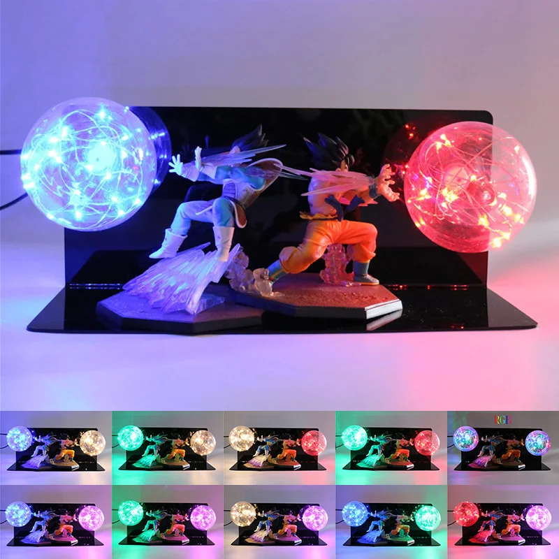 3d лампа DBZ Goku vs Vegeta светодиодная аниме Luminaria для детей малышей сделай сам