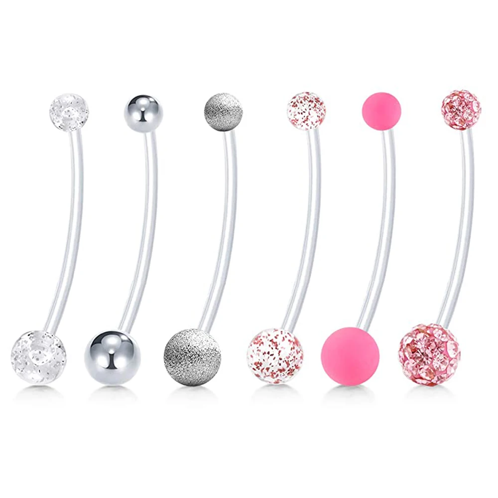 Fashion Pregnancy Belly Button Rings Flexible Bioplast Sport Maternity