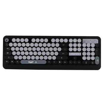 

Optical Wireless Cute Keyboard K68 Optical Wireless Keyboard and Mouse USB Receiver Kit for PC Computer Black