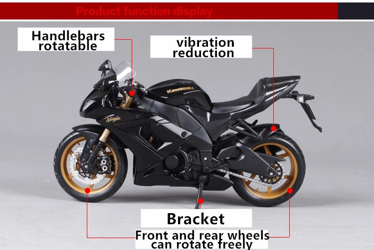 Maisto, 1:12, Kawasaki, ZX-14R, имитация, сплав, серия для мотокросса, оригинальная Авторизованная модель мотоцикла, игрушка, автомобиль, Коллекционирование, подарки
