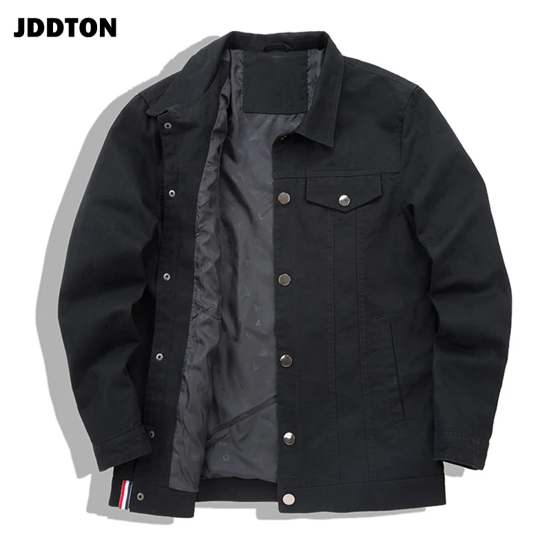 JDDTON Spring Men's Solid Color Lapel Loose Jackets Male Casual Streetwear Hip Hop Coats Comfortable Fashion Clothing JE240 | Мужская
