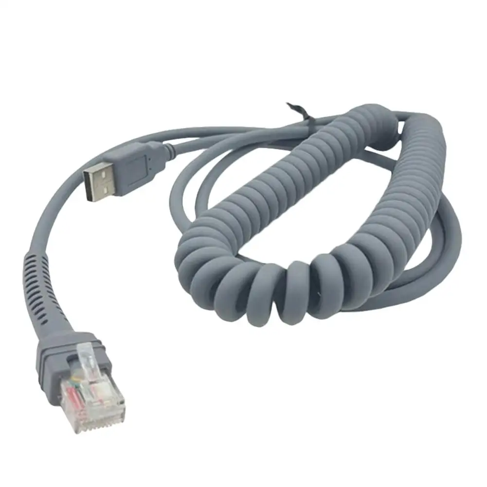 USB кабель штрих-код змеевидная спираль Удлинительный USB к RJ45 кабель usb-cканер штрихкода кабель