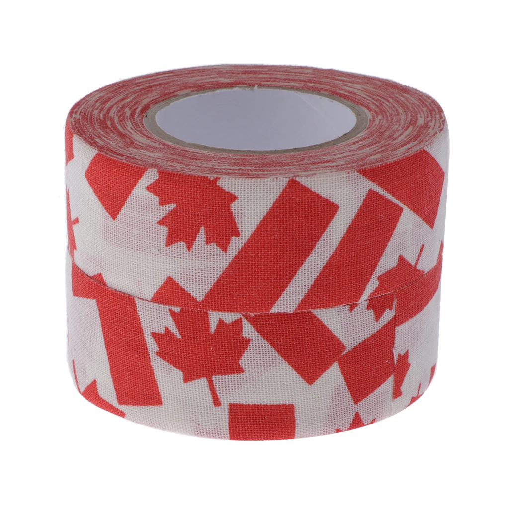 2 Rolls Solid Color Cotton Cloth Ice Hockey Tape - Water Resistant and Strong Adhesive -  1