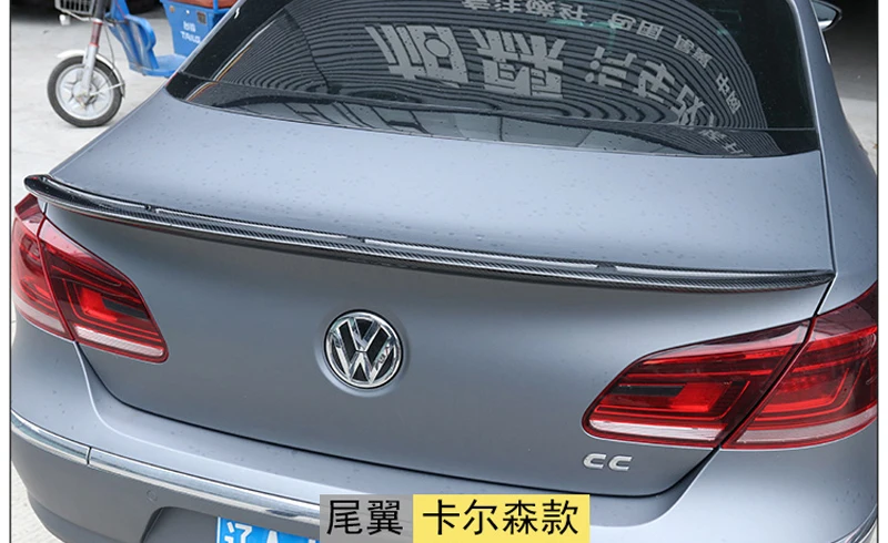 Для Volkswagen VW CC спойлер 2009-2018автомобильное украшение в виде хвостового крыла черный карбоновый задний спойлер багажника